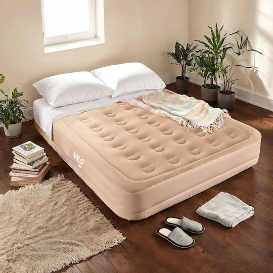 Nils Aufblasbares Camping-Luftmatratze Beige