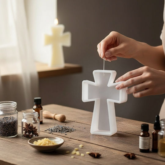 Silicone Cross Mold Candles Crafts 10x7.5x3cm