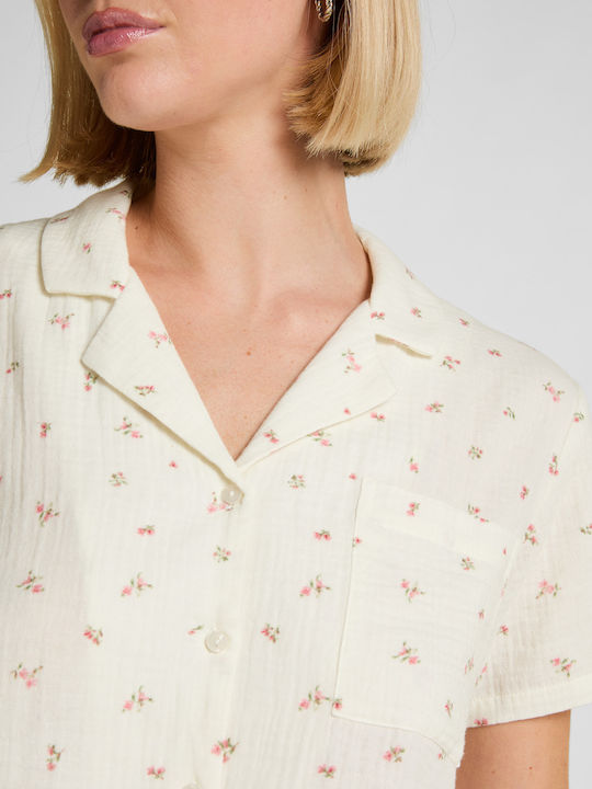 Hunkemöller Summer Women's Pyjama Set White Muslin