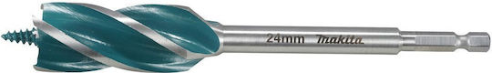 Makita Свредло с Шестоъгълно Стебло за Дърво 24x165mm