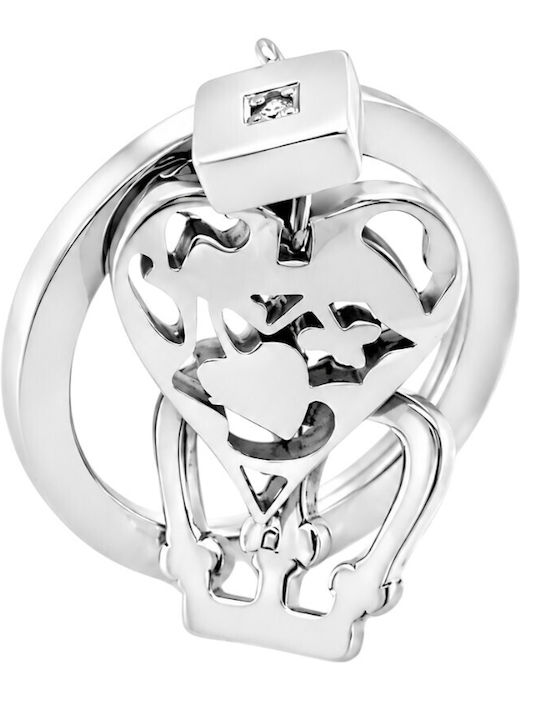 Rebecca Ring with Diamond made of Steel