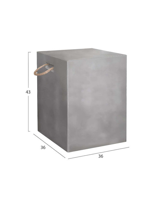 Scaun De Exterior Cub Din Beton Gri