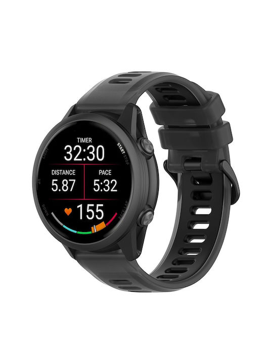 Techsuit Silikon Tragbare Bänder Schwarz für Samsung Galaxy Watch4/5/active 2 Huawei Watch Gt 3
