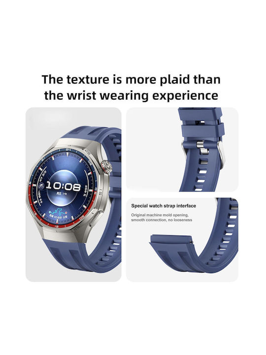 Huawei Watch Gt 6 Pro Seamless Connection Double Groove Non Porous Solid Color Watch Strap Silicone Wine Red