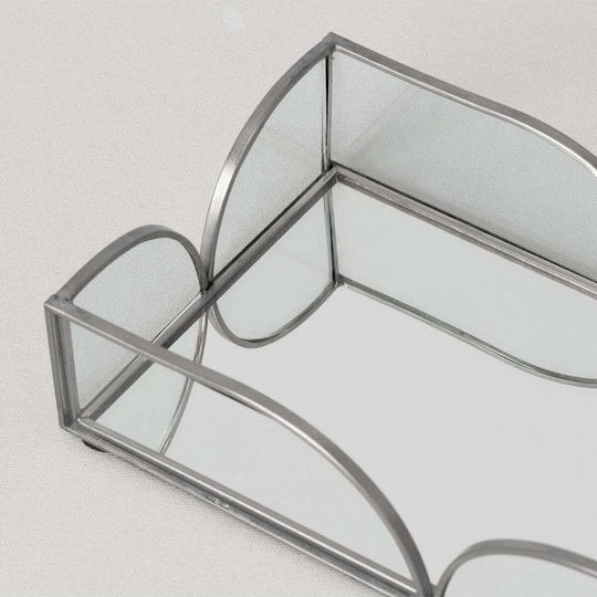 SteweHome Glass Decorative Tray