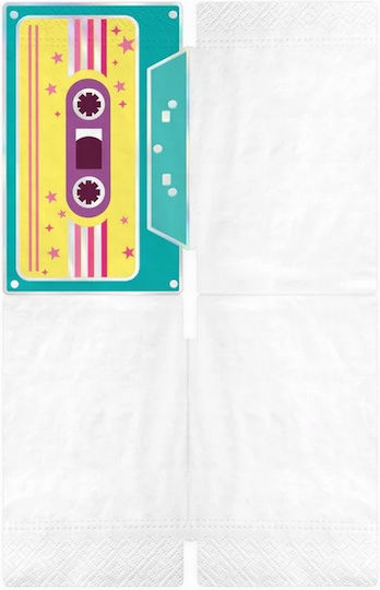 Paper Napkins Cassette Tape Retro Disco 80s Party 10pcs