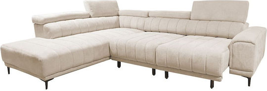 Massimo Γωνιακός Καναπές με Δεξιά Γωνία Μπεζ 289x229x107εκ.