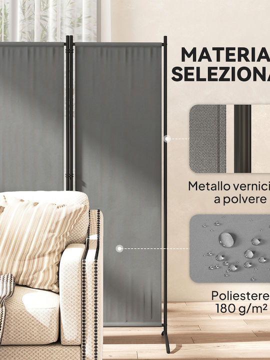 Outsunny Raumteiler Metall 221x172cm
