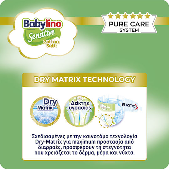 Babylino Scutece cu bandă adezivă Sensitive Cotton Soft Nr. 6 pentru 13-18kg 114buc