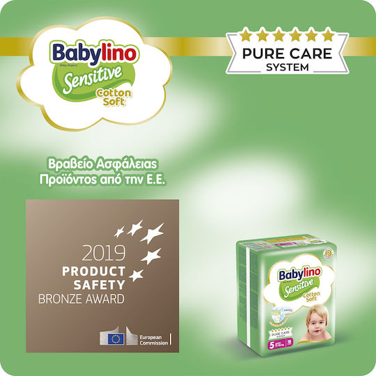 Babylino Klebeband-Windeln Sensitive Cotton Soft Nr. 5 für 11-16kg 132cm