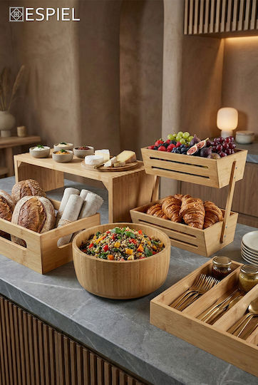 Bamboo Дървена Поставка за Прибори в Кафяв Цвят 2бр Bamboo Дървена Поставка за Прибори в Кафяв Цвят 2бр