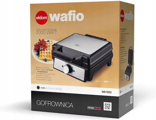 Eldom Βαφλιέρα για Ορθογώνιες Βάφλες 2000W
