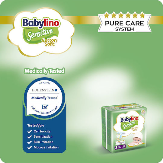 Babylino Πάνες με Αυτοκόλλητο Cotton Soft No. 3 για 4-9kg 56τμχ