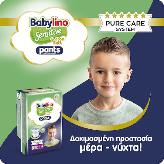 Babylino Πάνες Βρακάκι Sensitive Cotton Soft No. 8 για 19+kg 26τμχ