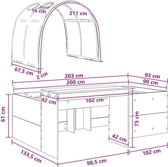 Kids Bed Single with Storage Space Pink for Mattress 75x200cm