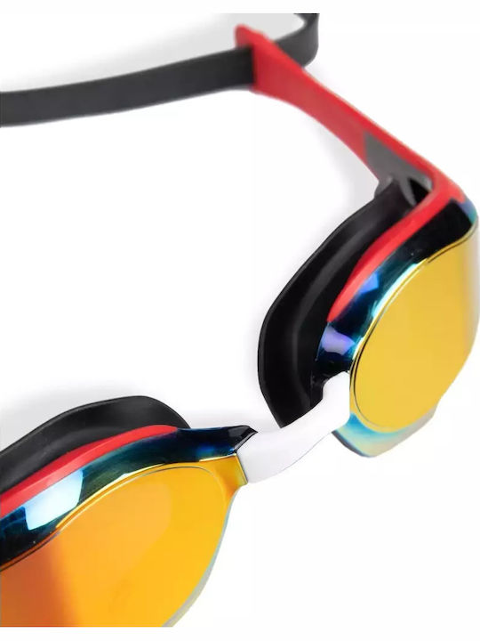 Arena Cobra Swimming Goggles for Adults with Anti-Fog Lenses Red
