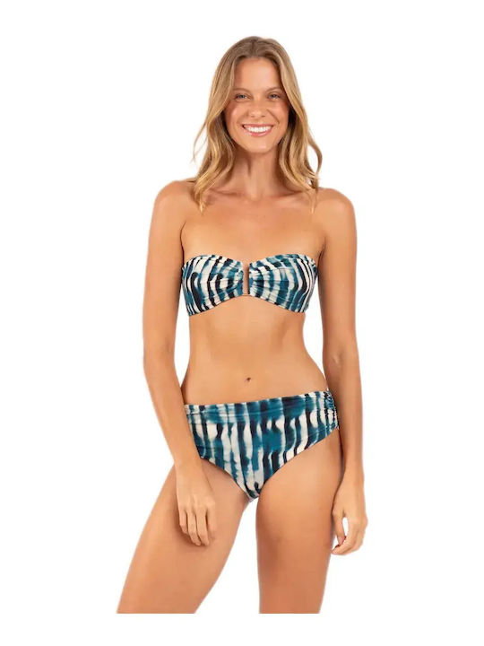 Strapless Blue Bikini Top