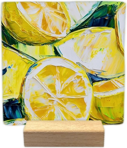 Διακοσμητικό Πλακάκι Φυσική Πέτρα Sliced Lemons