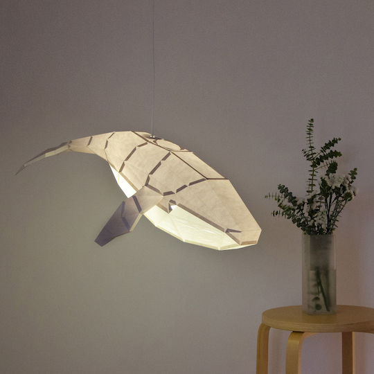 Owl Paperlamps Μονόφωτο Παιδικό Φωτιστικό Κρεμαστό από Χαρτί με Υποδοχή E27 Γκρι 65x32cm