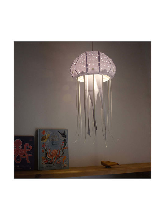 Owl Paperlamps O Singură Lumină Lumină De Tavan Pentru Copii Suspendată Din Hârtie Cu Soclu E27 Lila 60x30cm