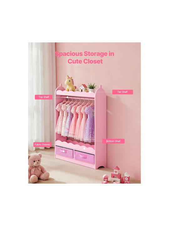 Vevor Kids Multi Hook Wooden Pink