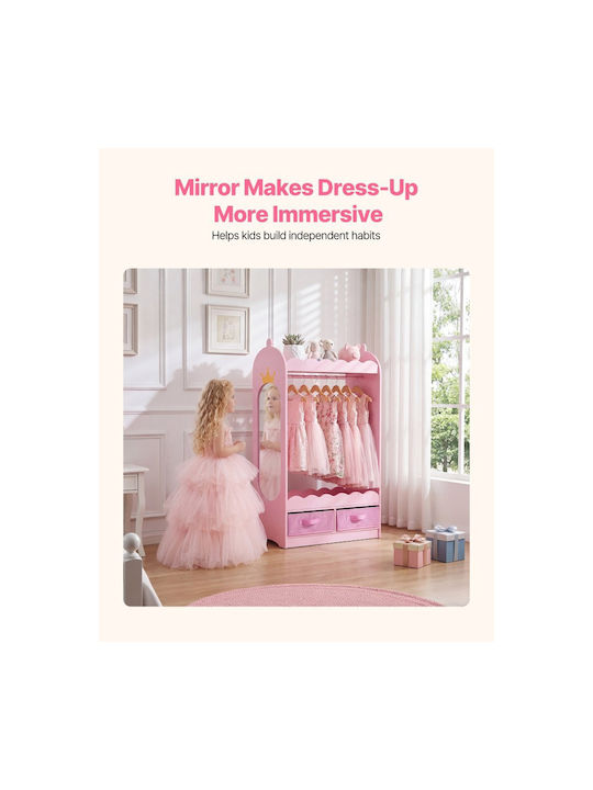 Vevor Kids Multi Hook Wooden Pink
