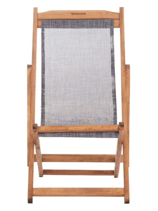 Σεζλόνγκ Ξύλινη Γκρι 55.5x97x105cm