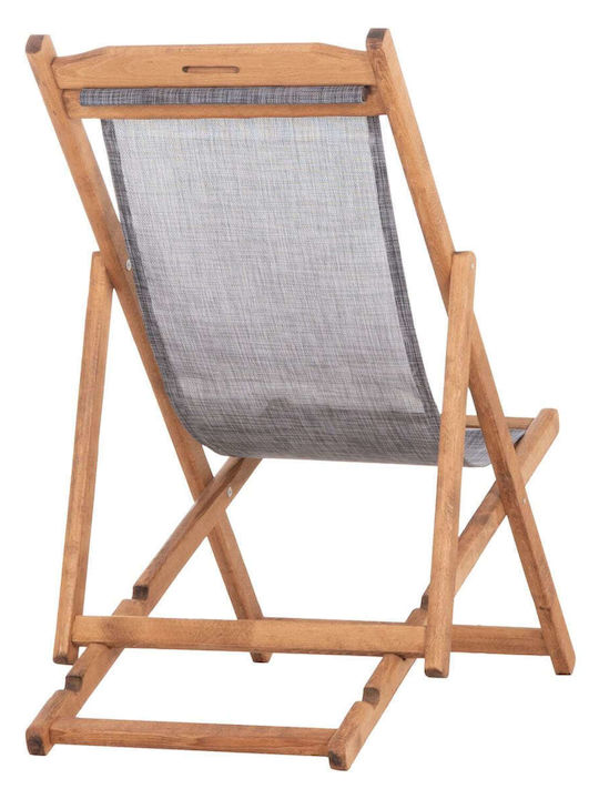 Σεζλόνγκ Ξύλινη Γκρι 55.5x97x105cm