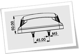 Комплект LED Светлини За Регистрационната Табела 12v 24v Неон Червено Бяло 131mm X 127mm 50mm 2 Бройки