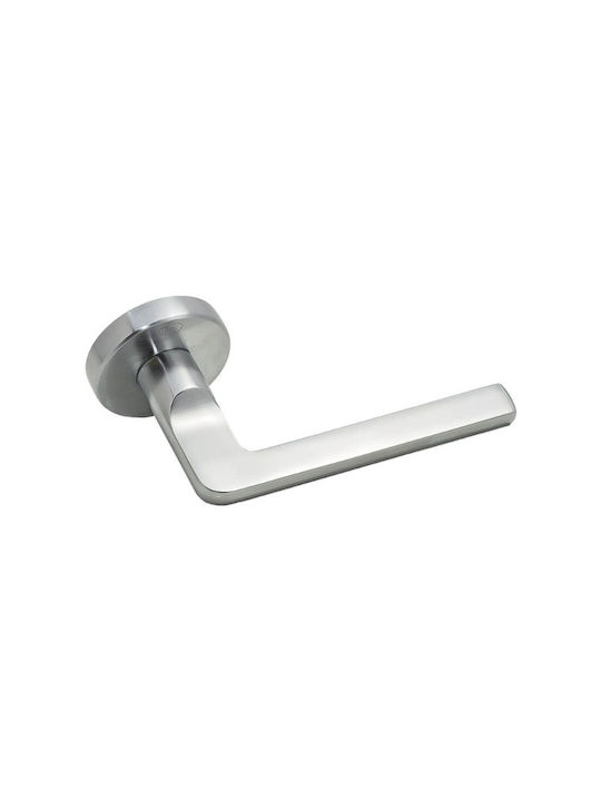 Convex WC Lever With Rosette 2325 Pair With Mouthpiece Matt Chrome