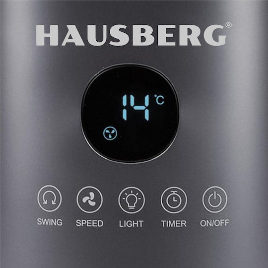 Hausberg Ανεμιστήρας Πύργος 70W με Τηλεχειριστήριο Γκρι