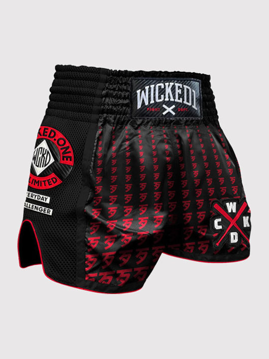 Wicked1 Ανδρικό Σορτσάκι Kick/Thai Boxing Κόκκινο