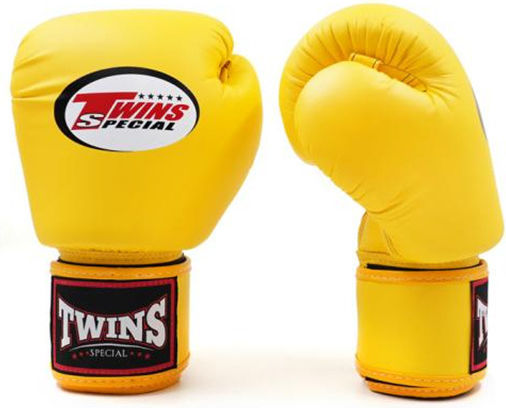 Twins Special Boxing Gloves from Synthetic Leather for Competition Yellow