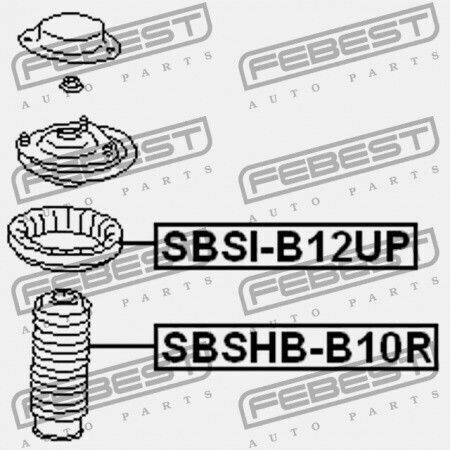 Febest Amortizor de Șocuri pentru Subaru Impreza