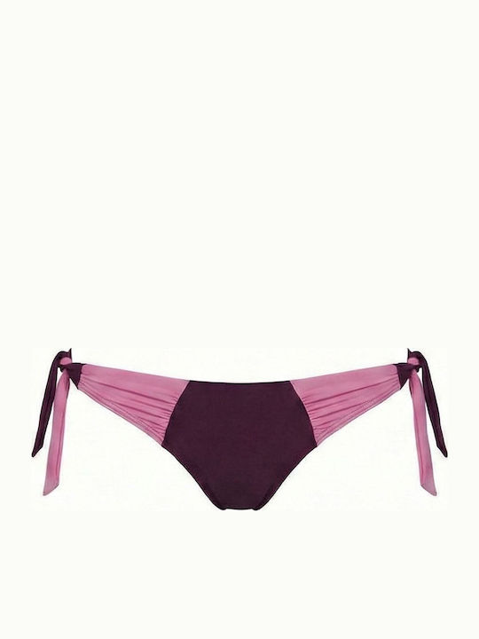 Bikinihosen Slip mit Schnürung Rosa