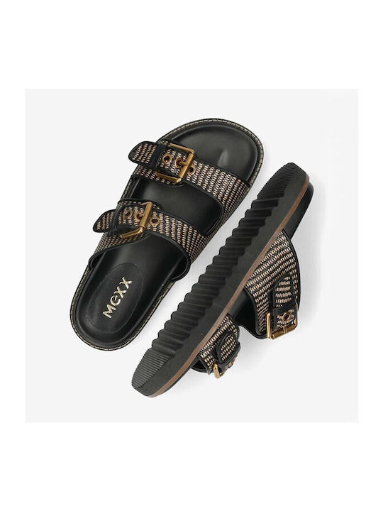 Flache Sandalen für Damen in Schwarz Farbe