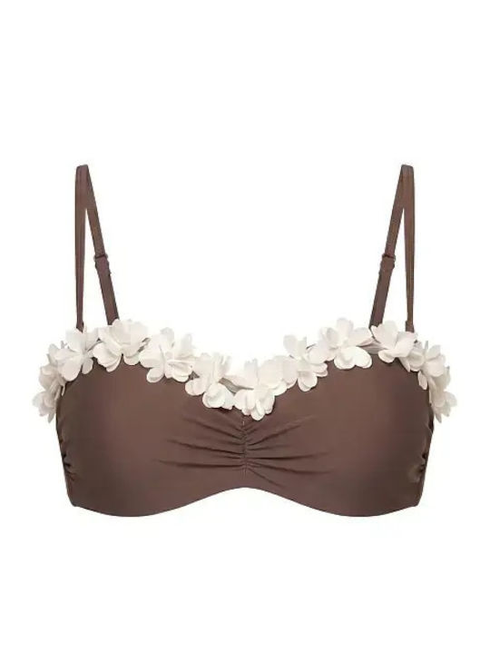Bikini Bra With Padding Brown