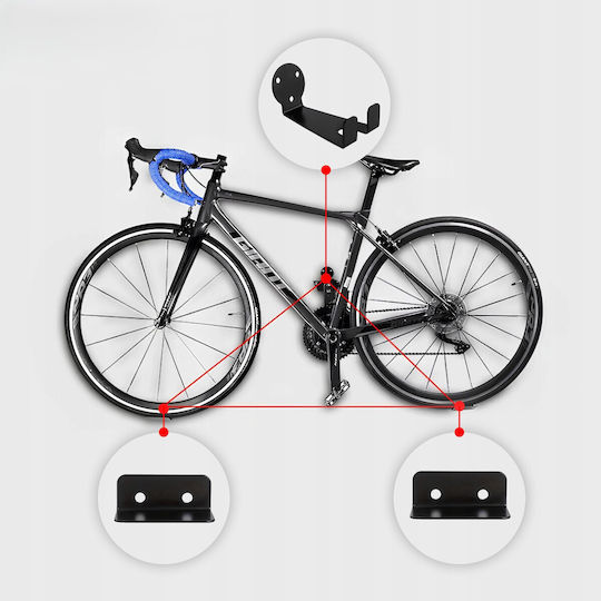 Suport de bicicletă montat pe perete Zola Suporturi de montare pentru pedală 60 Kg Oțel de 3 Mm Accesorii de montare incluse
