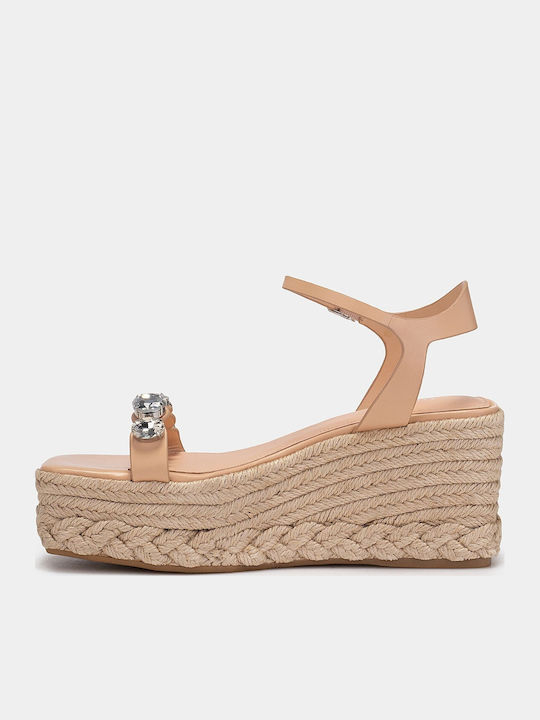 Women's Summer Espadrille Platforms Beige
