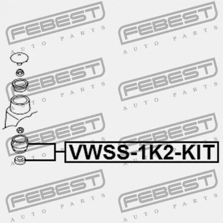 Febest Stoßdämpfer Unterstützungssatz Vorne Für Audi A1 2011 Mex 1j0412331c