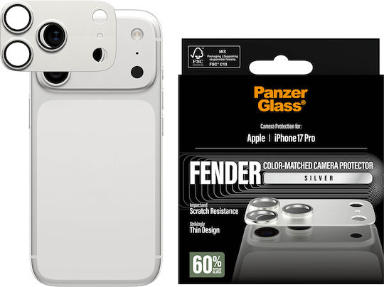 PanzerGlass Fender Camera Protection Metal Frame Silver for iPhone 17 Pro
