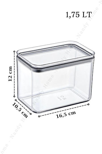 SteweHome Set 3 Stück Lebensmittelgläser Allgemeine Verwendung mit Kunststoffdeckel Orange 1750ml