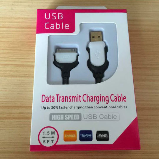 Cablu USB la 30-Pin Verde 1.5m (1040) 1 buc