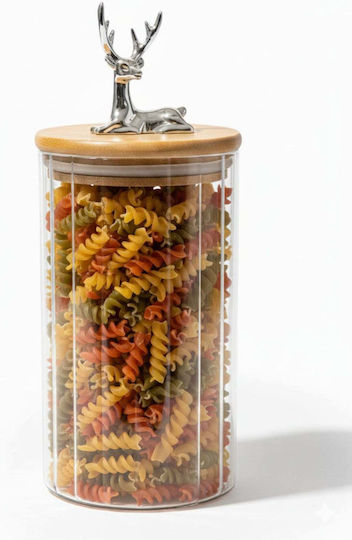 SteweHome Cereal Glass Jar with White Lid 750ml