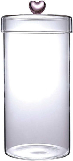 SteweHome Glass Transparent Jar for Pasta Coffee with Lid 1150ml