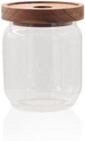 SteweHome Set of 4 General Use Glass Orange Jars with Lid