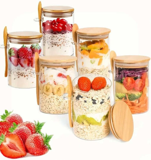 SteweHome Set of 2 Jars for Coffee Sugar Tea with Airtight Lid Wooden Orange 450ml