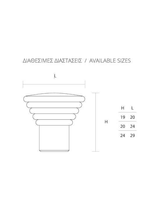 Convex 163 Möbelgriff aus Metall Matt Nickel Φ29mm 163-29S05S05