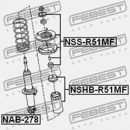 Capac Amortizor De Șocuri Față Nissan Căutător De Drumuri R51m 2005.01-2014.11 El 56100-eb31d
