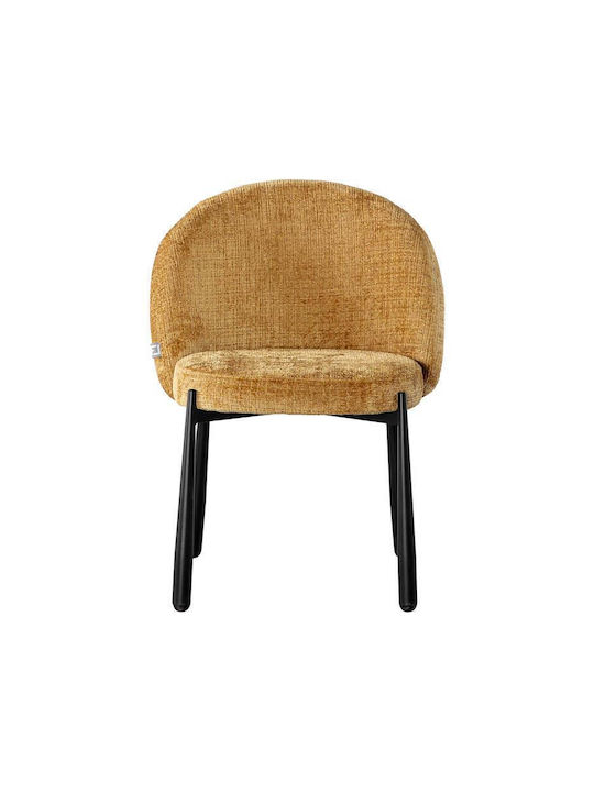 Dining Chairs with Fabric Upholstery Mustard 2 Pieces 63x60x83cm
